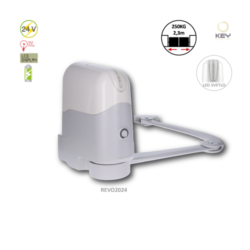 REVO pohon pro křídlovou bránu do 2,3 m/kř., 24 V, 140 W, 120 Nm, (bez elektroniky)